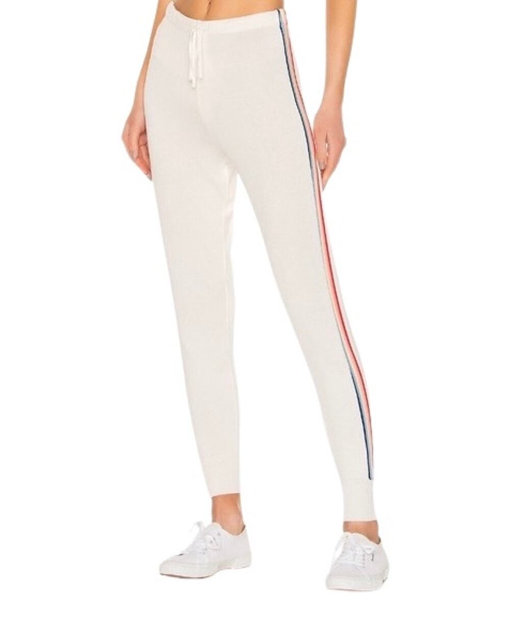 Madeleine Thompson X Spiritual Gangster Pink Rainbow Stripe Joggers Women’s S